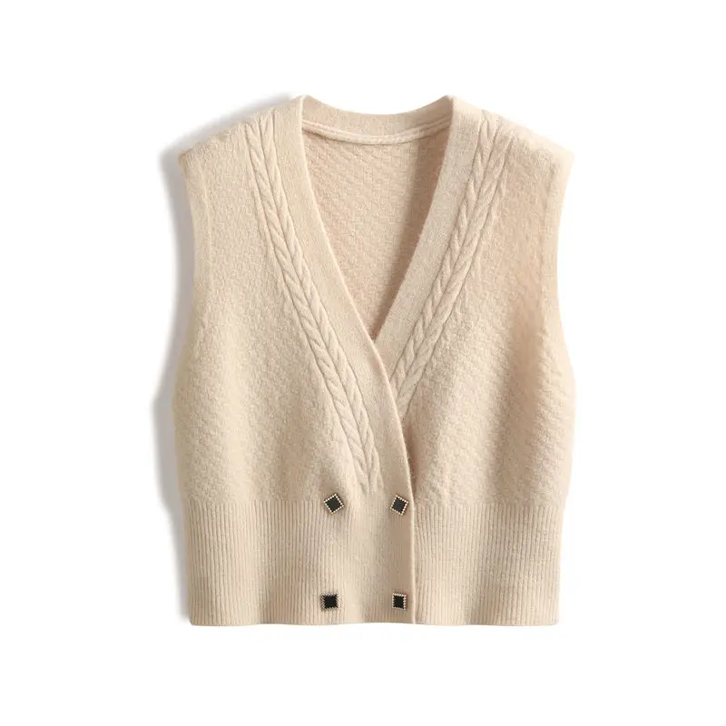 Autumn Spring Pullover Sleeveless Sweater Vest Women V-Neck Loose Waistcoat Knitted Inside Clothing Top Shirt Outerwear R608
Autumn Spring Pullover Sleeveless Sweater Vest Women V-Neck Loose Waistcoat Knitted Inside Clothing Top Shirt Outerwear R608