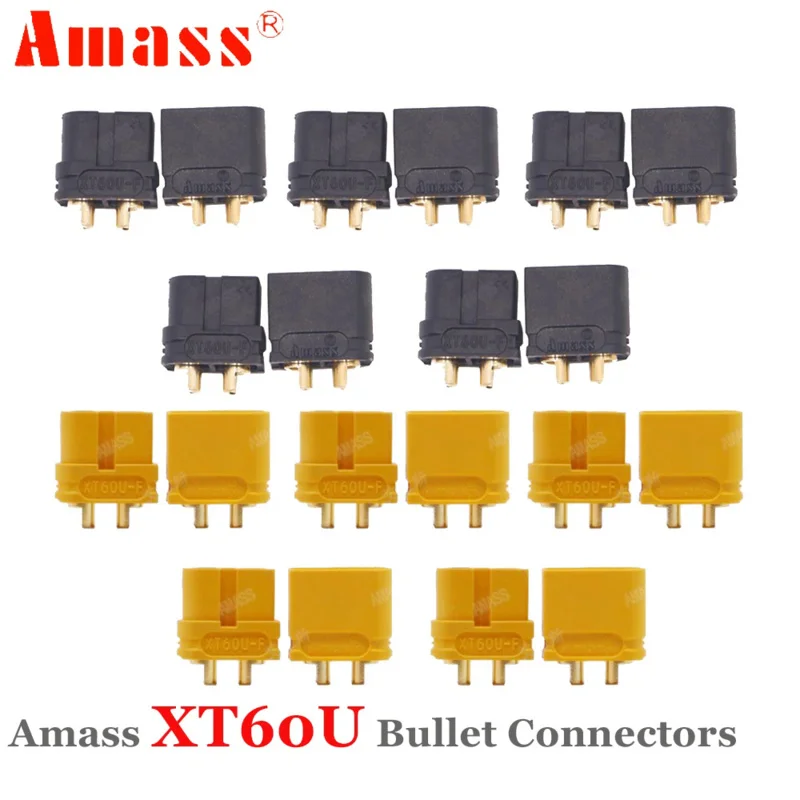 50pair Amass XT60U Male&Female Bullet Connectors With 3.5mm Gold Plated Banana Upgrade XT60 For Lipo Battery RC Car Airplane Toy
50pair Amass XT60U Male&Female Bullet Connectors With 3.5mm Gold Plated Banana Upgrade XT60 For Lipo Battery RC Car Airplane Toy