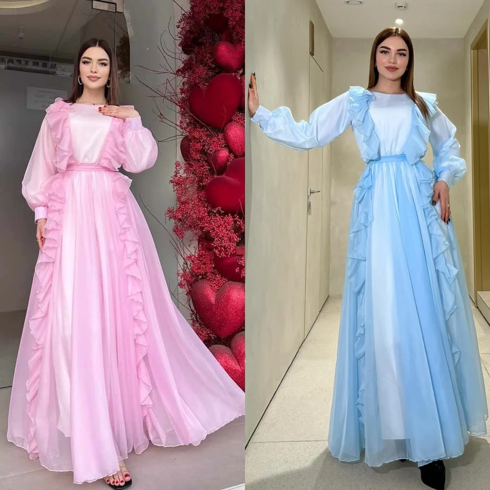 

Prom Dress Jersey Ruched Cocktail Party A-line O-Neck Bespoke Occasion Gown Midi Dresses Evening Saudi Arabia