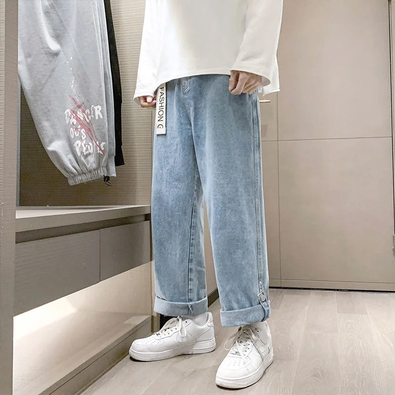 Solid Casual Jeans Oversize Fashion Simple Trousers Hiphop High Street Loose Straight Wide-leg Washed Denim 9-point Pants Men
Solid Casual Jeans Oversize Fashion Simple Trousers Hiphop High Street Loose Straight Wide-leg Washed Denim 9-point Pants Men