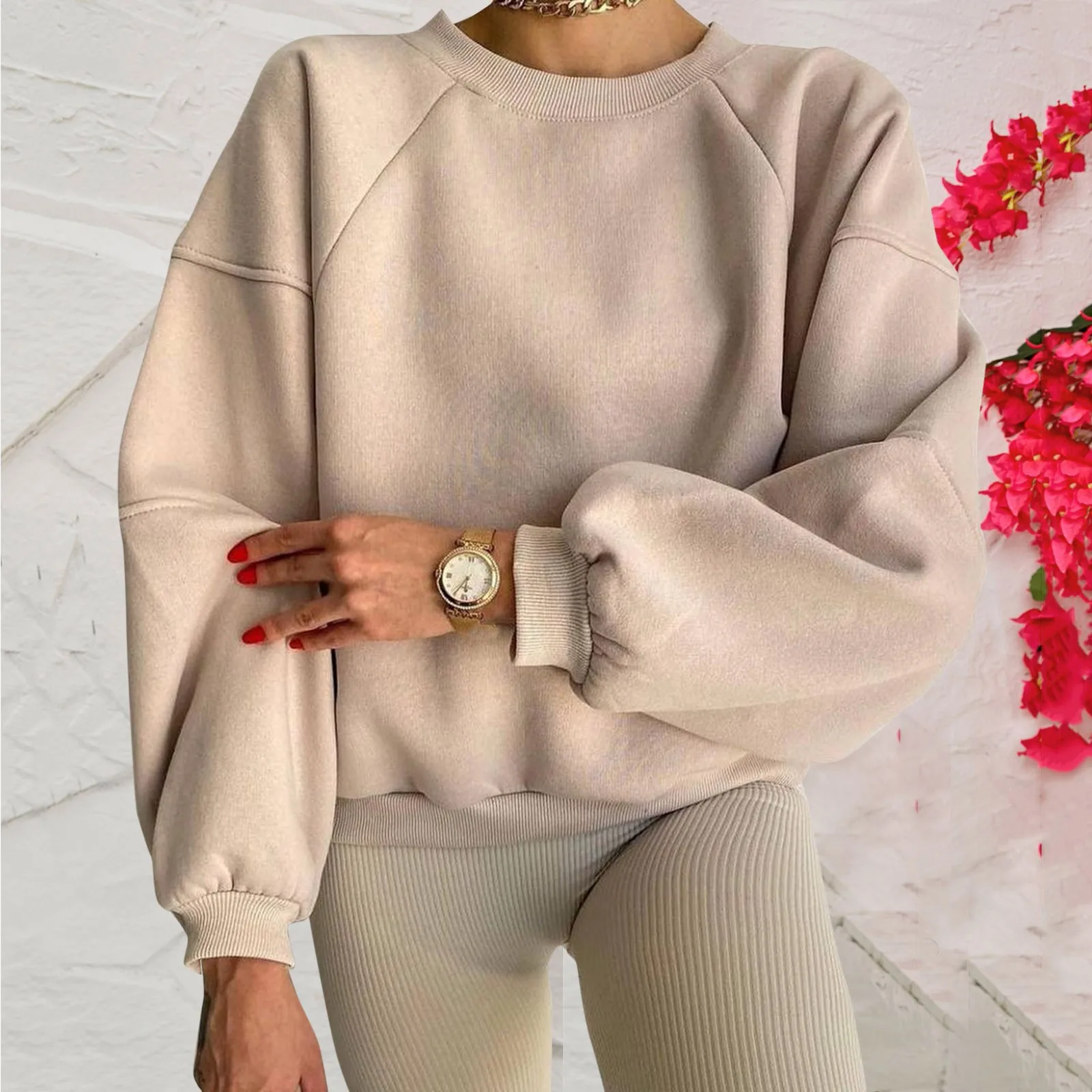 Womens Oversized Fleece Sweatshirts Basic Crewneck Long Sleeve Hoodie Solid Color Loose Pullover Casual Comfy Outfits Clothes
Womens Oversized Fleece Sweatshirts Basic Crewneck Long Sleeve Hoodie Solid Color Loose Pullover Casual Comfy Outfits Clothes