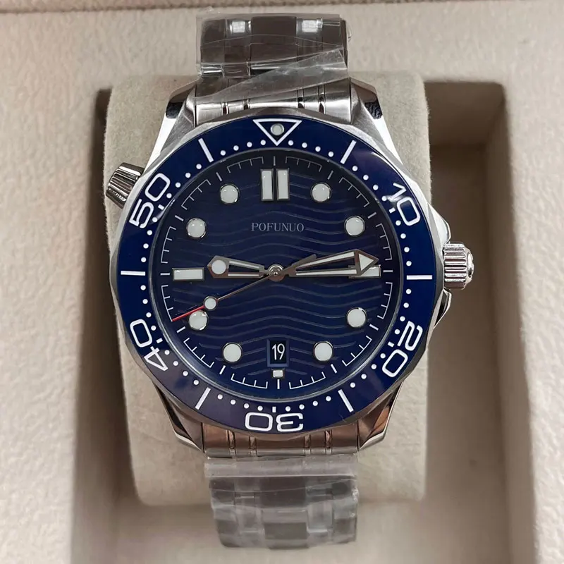 42mm men's mechanical watch glass back luminous water resistant sapphire glass blue dial stainless steel jubilee strap
42mm men's mechanical watch glass back luminous water resistant sapphire glass blue dial stainless steel jubilee strap