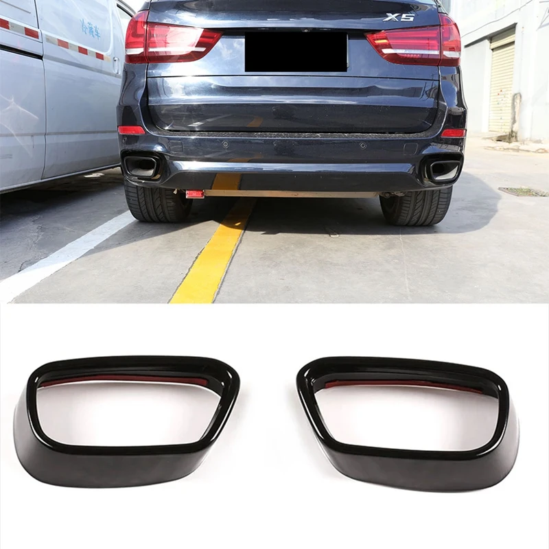 

For BMW- X5 F15 2014-2018,X6 F16 2015-2019,Stainless Steel Tail Throat Car Exhaust Pipe Cover (For M Sports Version)