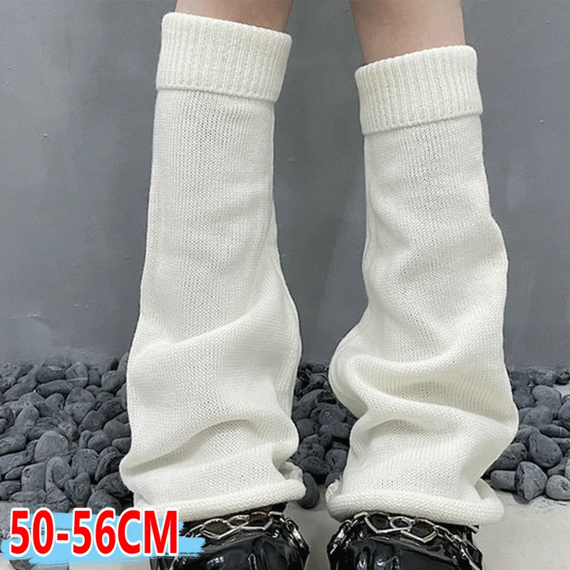 

Lolita Stripe Leg Warmers Women Long Socks Wool Knitted Foot Cover Arm Warmer Y2K Winter Crochet Heap Socks Boot Cuffs Stockings