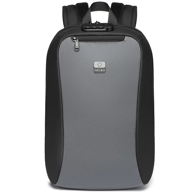 

OZUKO Anti theft Men Backpack Fashion Waterproof s for Teenager USB Charging Travel Bag Male Laptop Mochila