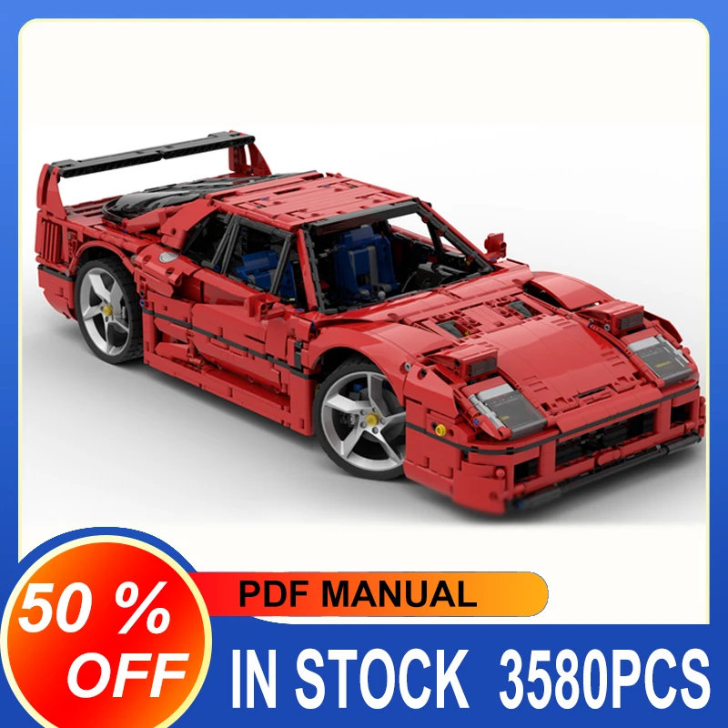 NEW High-Tech F40 SP3 MOC-140404 Super Sport Racing Car Ferraried Building Blocks Puzzle Toy Birthday Gifts For Children
NEW High-Tech F40 SP3 MOC-140404 Super Sport Racing Car Ferraried Building Blocks Puzzle Toy Birthday Gifts For Children