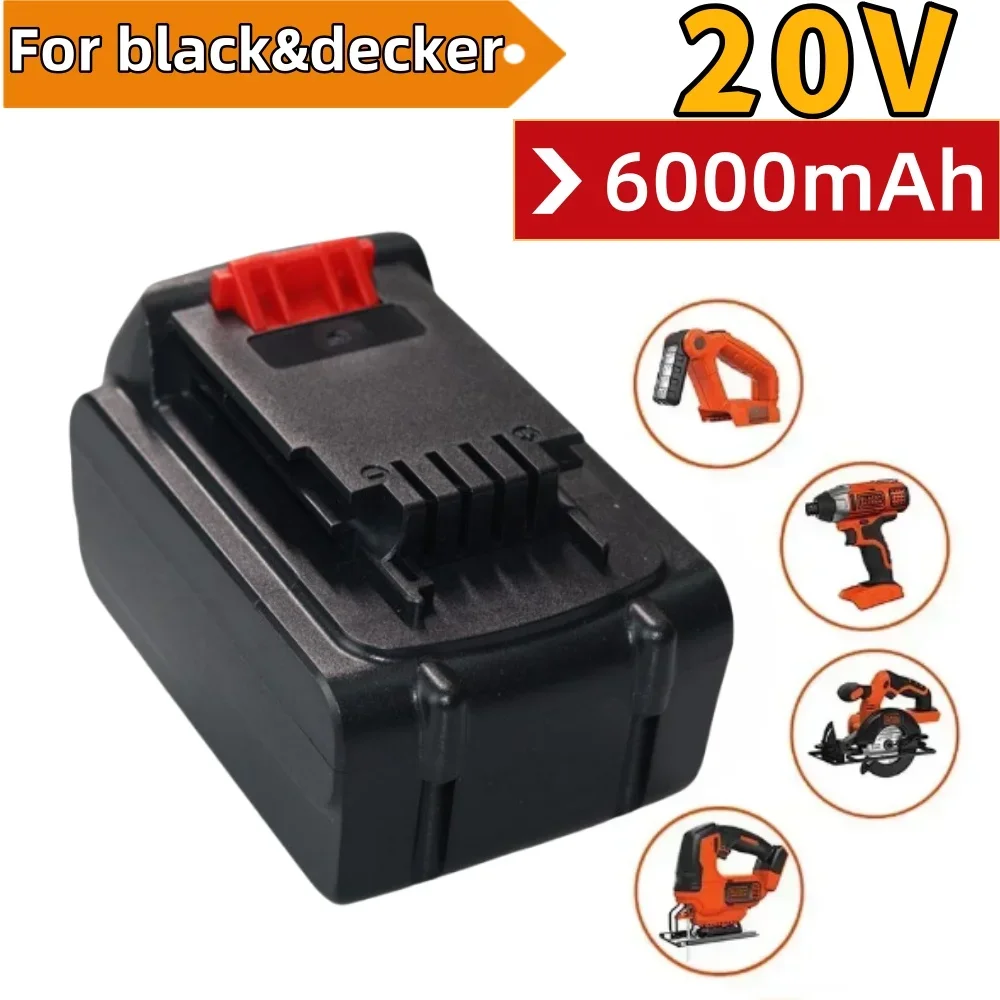 Литий-ионная аккумуляторная батарея 18 в/20 в 6000 мАч для BLACK & DECKER LB20 LBX20 LBXR20, сменный электроинструмент
Литий-ионная аккумуляторная батарея 18 в/20 в 6000 мАч для BLACK & DECKER LB20 LBX20 LBXR20, сменный электроинструмент