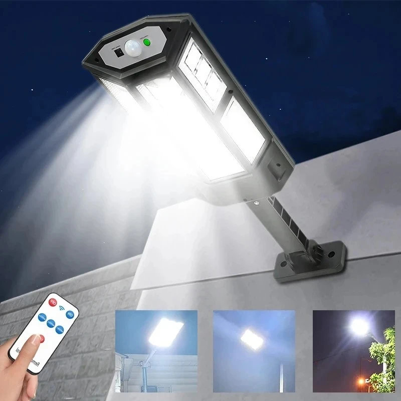 

Outdoor Solar LED Lamp 3 Modes Waterproof IP65 Solar Garden Light Street Yard Lantern With Motion Sensor Remote Control