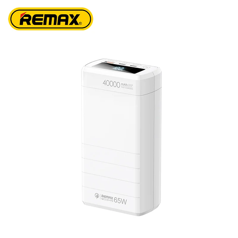 

Remax Portable Power Bank 65W Fast Charging 40000Mah Rpp-310 Pd Qc Rohs Ce Fcc 2022 New Arrivals laptop Powerbank For Iph