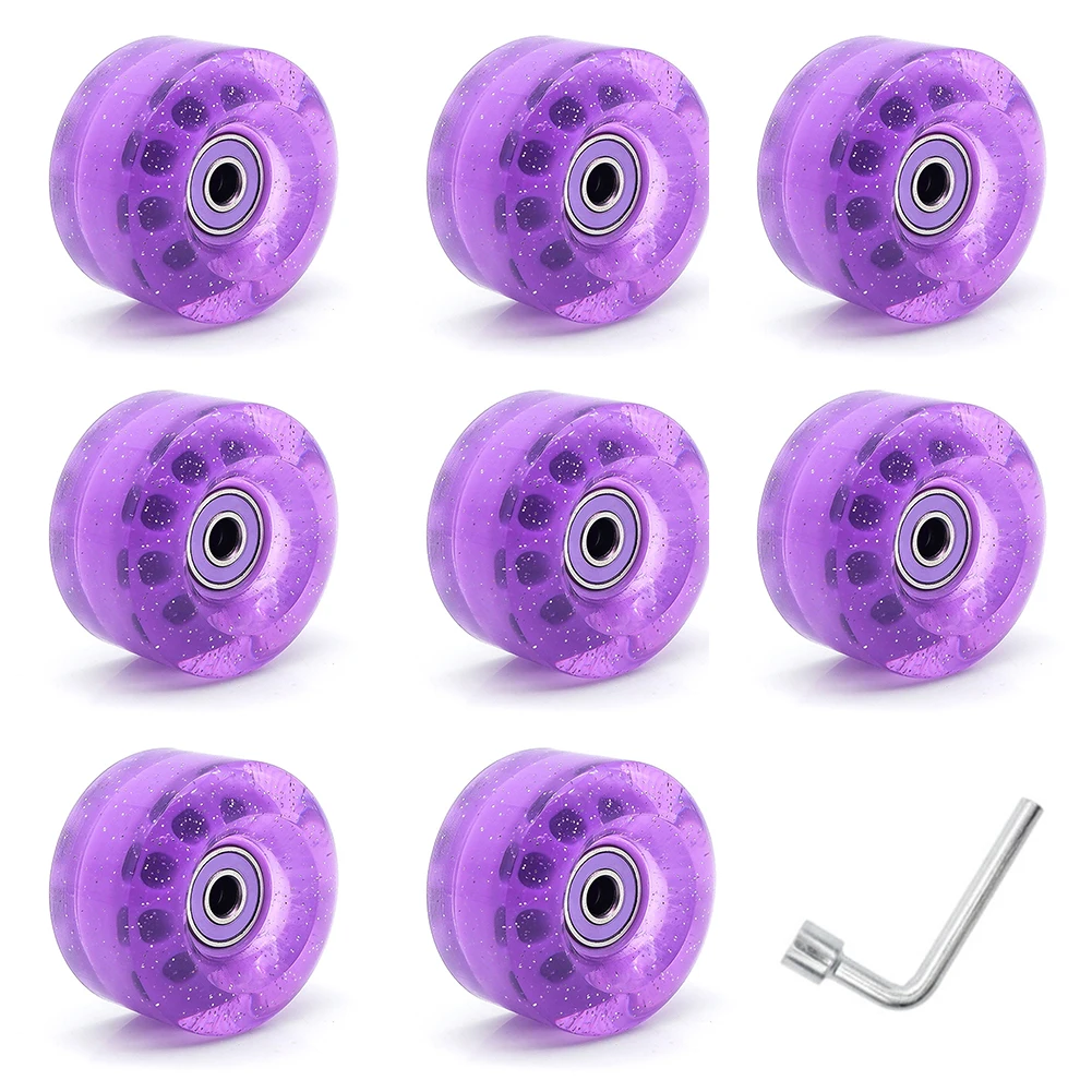 8PCS 58mmx32mm Outdoor/Indoor Quad Roller Skate Wheels PU Wheels Replacements Double-Row Roller Skating Accessories
8PCS 58mmx32mm Outdoor/Indoor Quad Roller Skate Wheels PU Wheels Replacements Double-Row Roller Skating Accessories