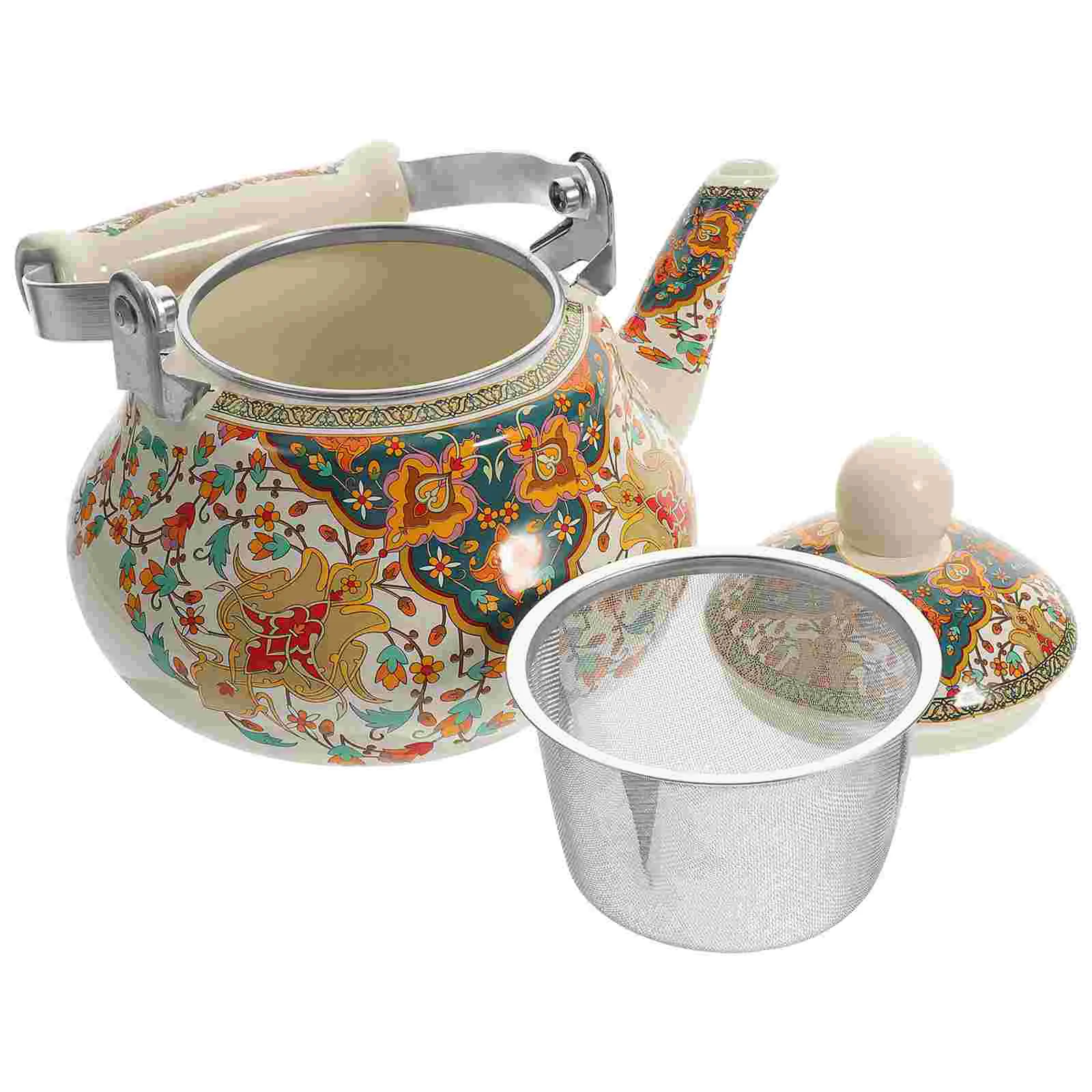 Enamel Water Kettle Filter And Cool Handle 1.5L Vintage Flower Teapot Stovetop Porcelain Water Jug Farmhouse Coffee Pot
Enamel Water Kettle Filter And Cool Handle 1.5L Vintage Flower Teapot Stovetop Porcelain Water Jug Farmhouse Coffee Pot