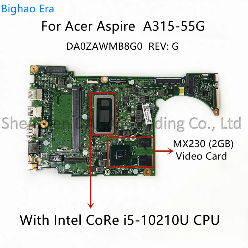 NB.HNU11.003 NBHNU11003 For Acer Aspire A315-55G Laptop Motherboard DA0ZAWMB8G0 With i5-10210U CPU 4GB RAM MX230 2GB Video Card
NB.HNU11.003 NBHNU11003 For Acer Aspire A315-55G Laptop Motherboard DA0ZAWMB8G0 With i5-10210U CPU 4GB RAM MX230 2GB Video Card