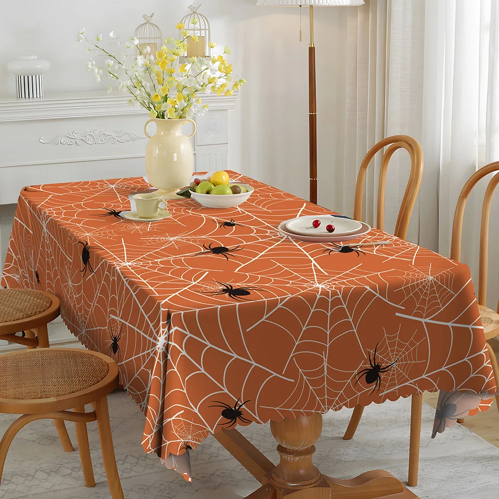 Halloween Printed Spider Web Bat Skull Home Living Room Dining Table Tea Table Stain Resistant Tablecloth Dining Room Tablecloth 
Halloween Printed Spider Web Bat Skull Home Living Room Dining Table Tea Table Stain Resistant Tablecloth Dining Room Tablecloth