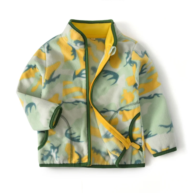 

Новая весенне-Осенняя детская одежда, куртки для маленьких мальчиков, верхняя одежда, флисовая камуфляжная куртка для мальчиков, мягкая теплая куртка