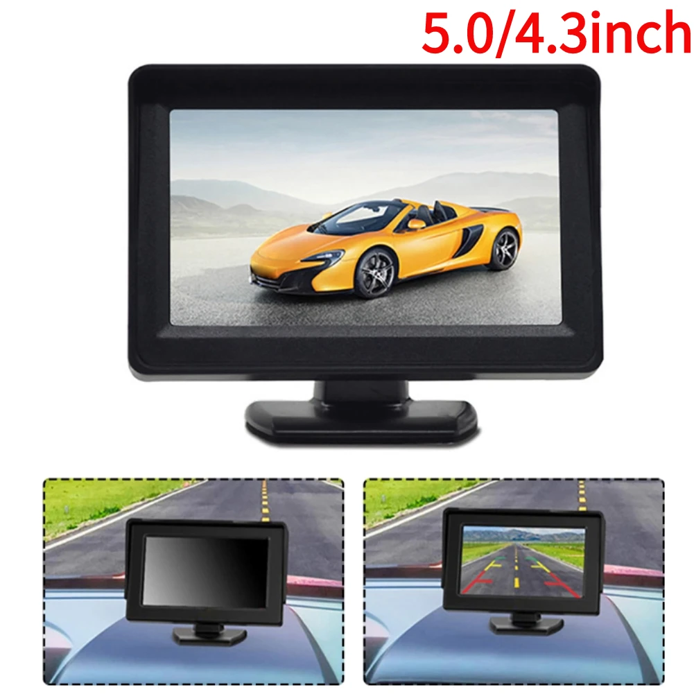 

5.0/4.3Inch TFT LCD Rearview Monitor ABS DC 9V-36V Car Rear View Camera Reversing Parking Kit PAL / NTSC / AUTO Monitor