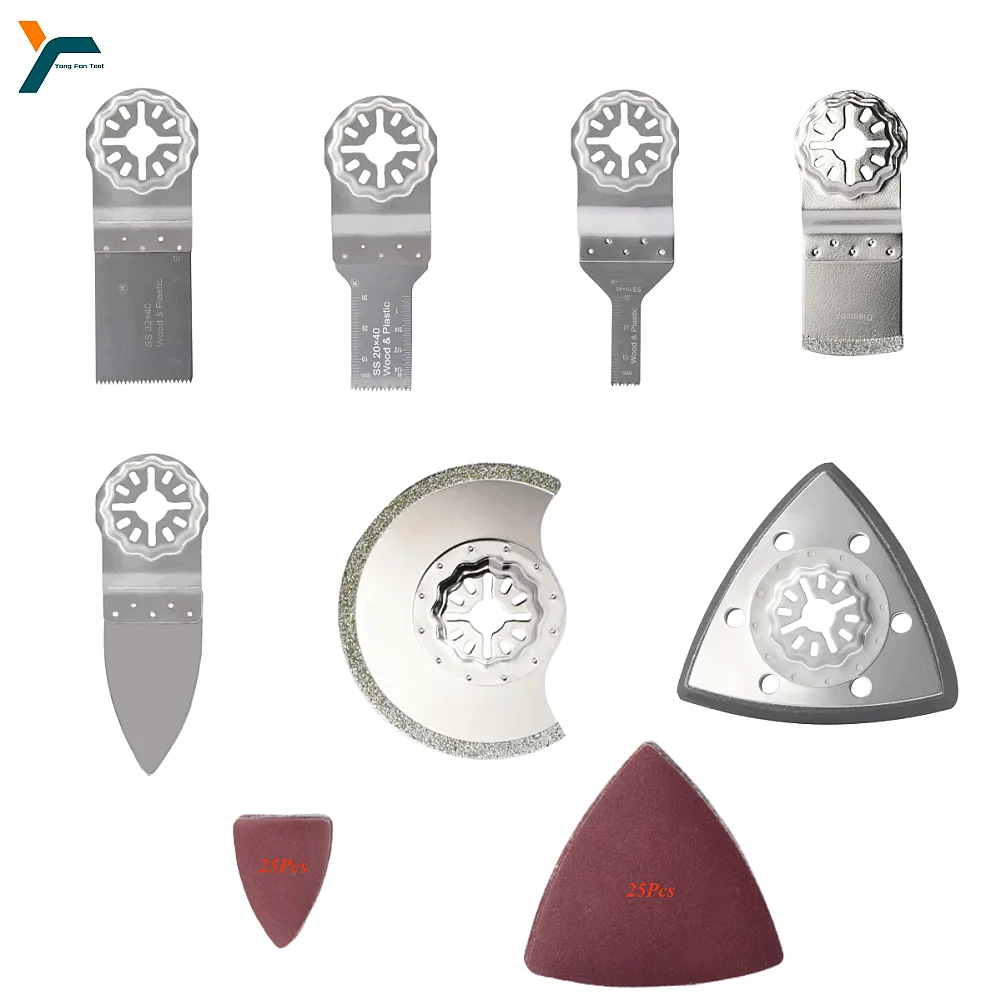 

57Pcs Starlock Multifunctional Saw Blades Quick Release Change Blade Cutting Stainless Steel Diamond Renovator Trimmer Blades