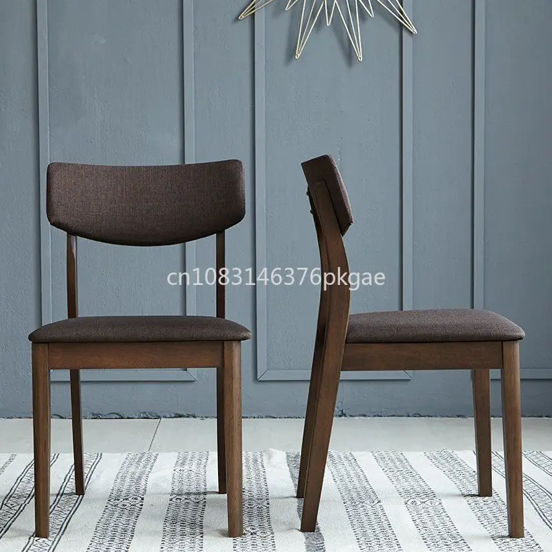 Imported Solid Wood Walnut Color Simple Dining Chair Small Household Dining Table and Chair Furniture
Imported Solid Wood Walnut Color Simple Dining Chair Small Household Dining Table and Chair Furniture
