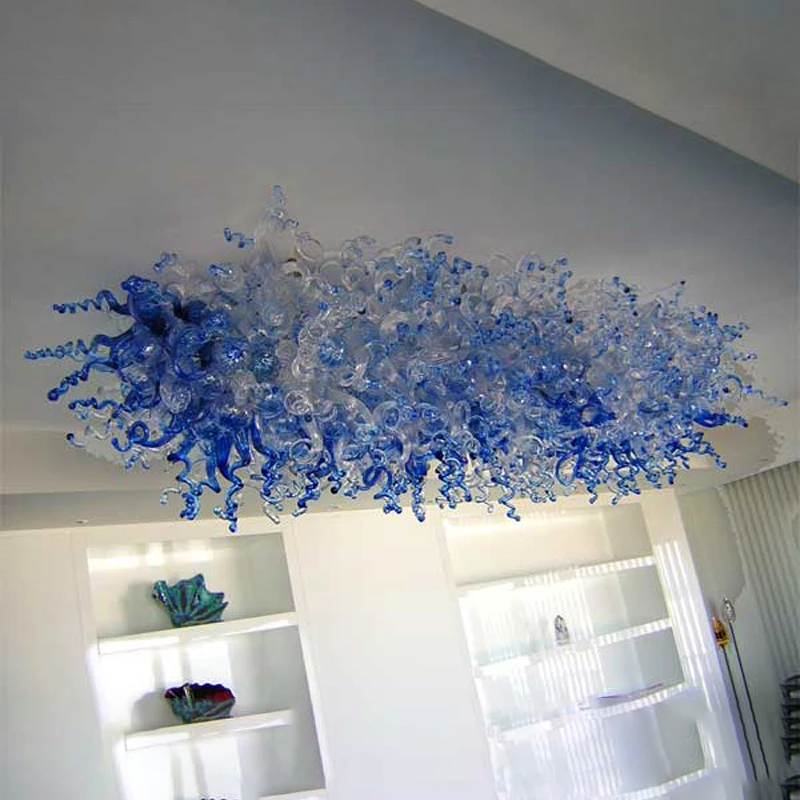 Long Ceiling Mounted Lights Blue Shade Rectangular Chandelier 100% Hand Blown Glass Chandelier Light Fixtures Dining Room Table
Long Ceiling Mounted Lights Blue Shade Rectangular Chandelier 100% Hand Blown Glass Chandelier Light Fixtures Dining Room Table