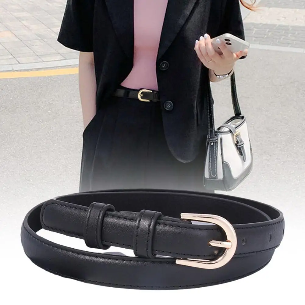 

Gold Fashionable Thin Buckle Belt Denim Belt As A Gift For Mothers And Girlfriends Version Of The Senior Sense Of Tide Ins O8A5