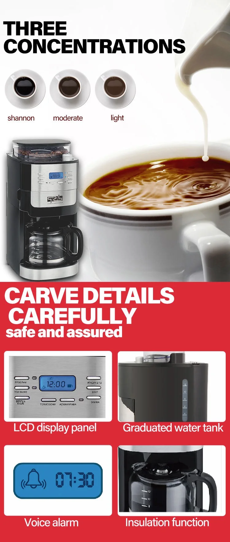 Automatic Coffee Machine Integrated Grinder 220-240V Electric Drip Coffee Maker Espresso Machine Kitchen And Household Goods Automatic Coffee Machine Integrated Grinder 220-240V Electric Drip Coffee Maker Espresso Machine Kitchen And Household Goods