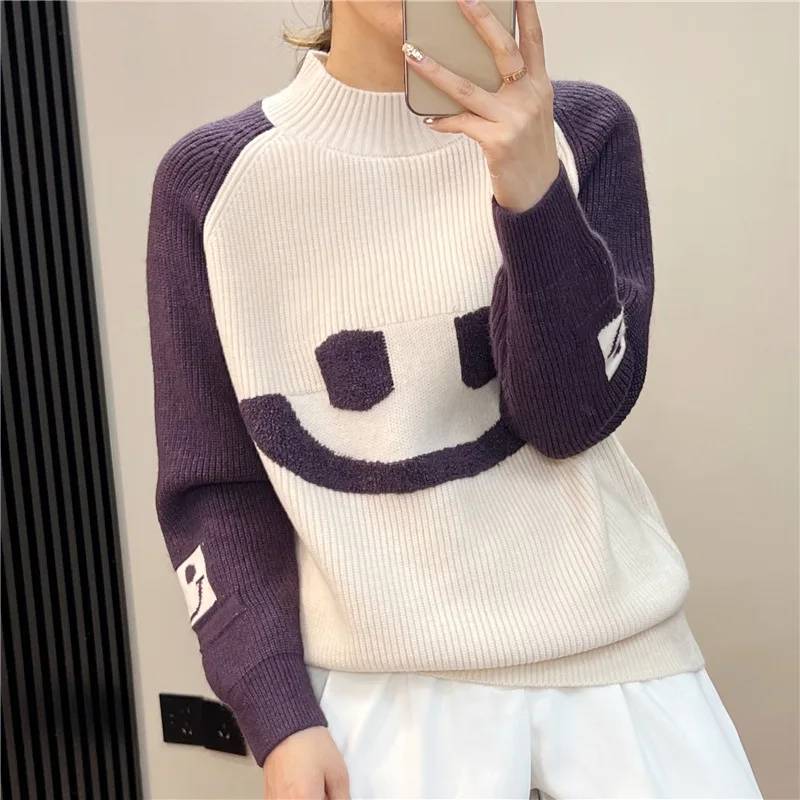 cute smiling pattern pull Sweater Korean sweet knit top loose knitted pullovers femme preppy style Sweaters Women winter tops
cute smiling pattern pull Sweater Korean sweet knit top loose knitted pullovers femme preppy style Sweaters Women winter tops
