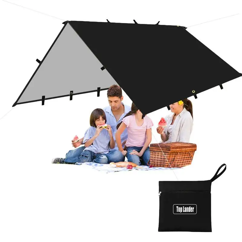 

3x3m Awning Waterproof Tarp Tent Shade Ultralight Garden Canopy Sunshade Outdoor Camping Hammock Rain Fly Beach Sun Shelter