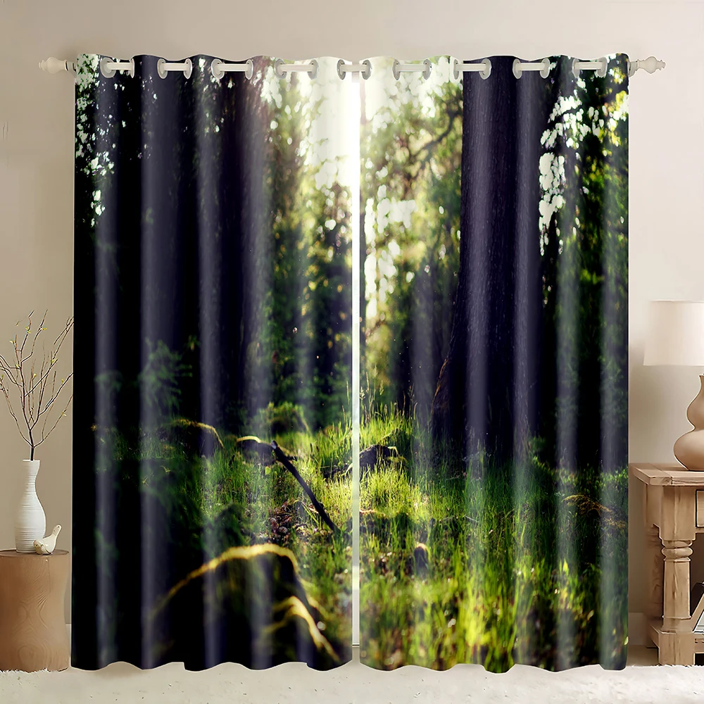 Forest with Sunshine Scene Window Drapes, Curtain Panel with Rod-Pocket Top,Blackout Window Treatment,Room Darkening Panels
Forest with Sunshine Scene Window Drapes, Curtain Panel with Rod-Pocket Top,Blackout Window Treatment,Room Darkening Panels