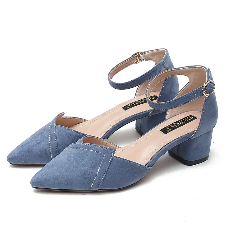 Soft Leather Med Heels Pumps Women Shoes Summer Office Work Fashion Pointed Toe Buckle Strap Square Heel Sandals 43
Soft Leather Med Heels Pumps Women Shoes Summer Office Work Fashion Pointed Toe Buckle Strap Square Heel Sandals 43