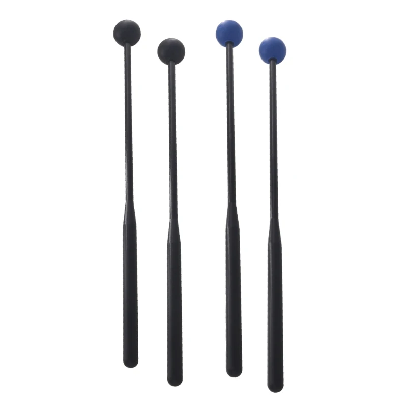 

2Pcs Plastic Handle Percussion Instrument Accessories Mallets Beginners Training Marimba Mallets Rubber Ball Drumsticks