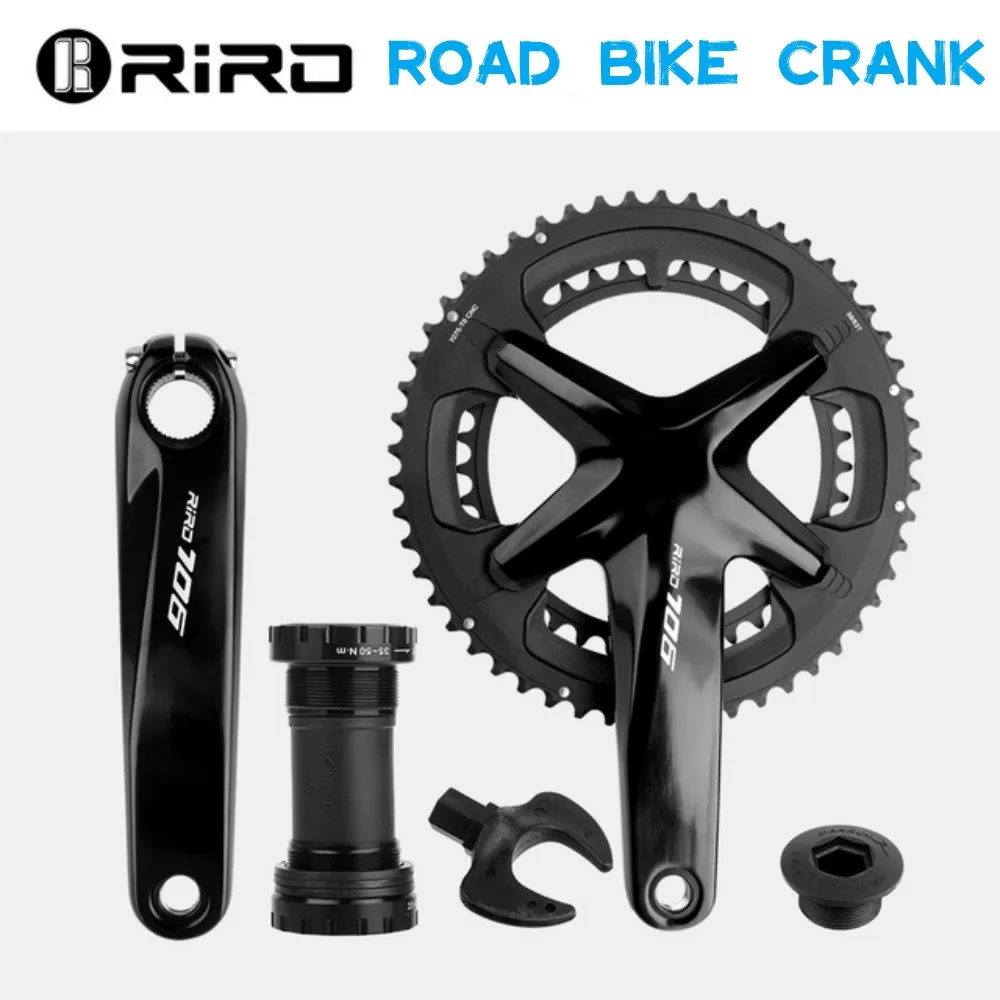 RIRO Road Bicycle Crankset For Shimano105 Crank 170mm 50-34 Sprocket 53-39T Chainring 130BCD Gravel Bike Integrated Hollow Crank
RIRO Road Bicycle Crankset For Shimano105 Crank 170mm 50-34 Sprocket 53-39T Chainring 130BCD Gravel Bike Integrated Hollow Crank