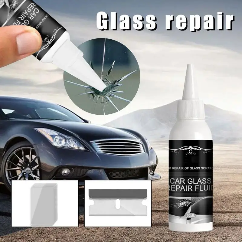 

50ml/set Car Windshield Windscreen Glass Repair Resin Kit Vehicle Casement Fix Tool Auto Windshield Cracked Repair Glue dropship