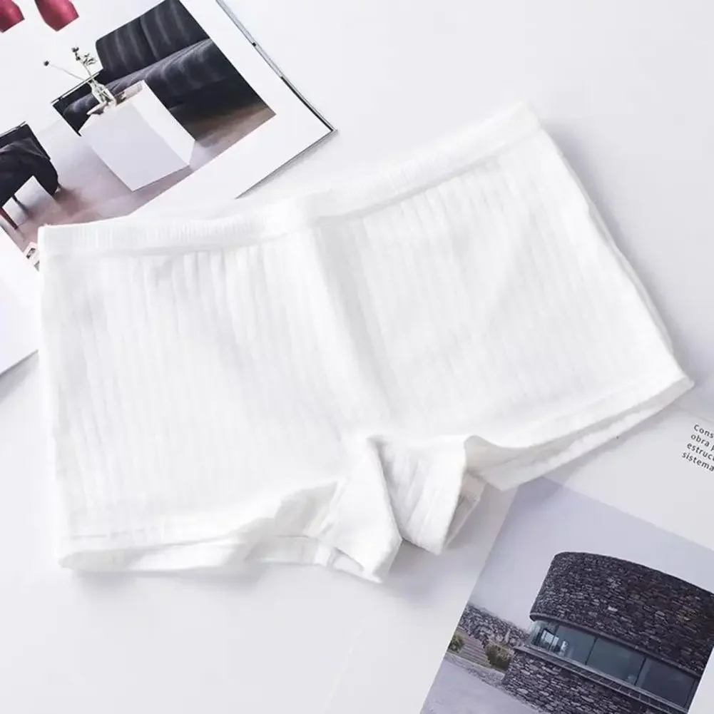 Boxer taille moyenne pour femme, culotte confortable, sous-vêtement, haute élasticité, short de sécurité pour femme, solide, document, grande taille 6