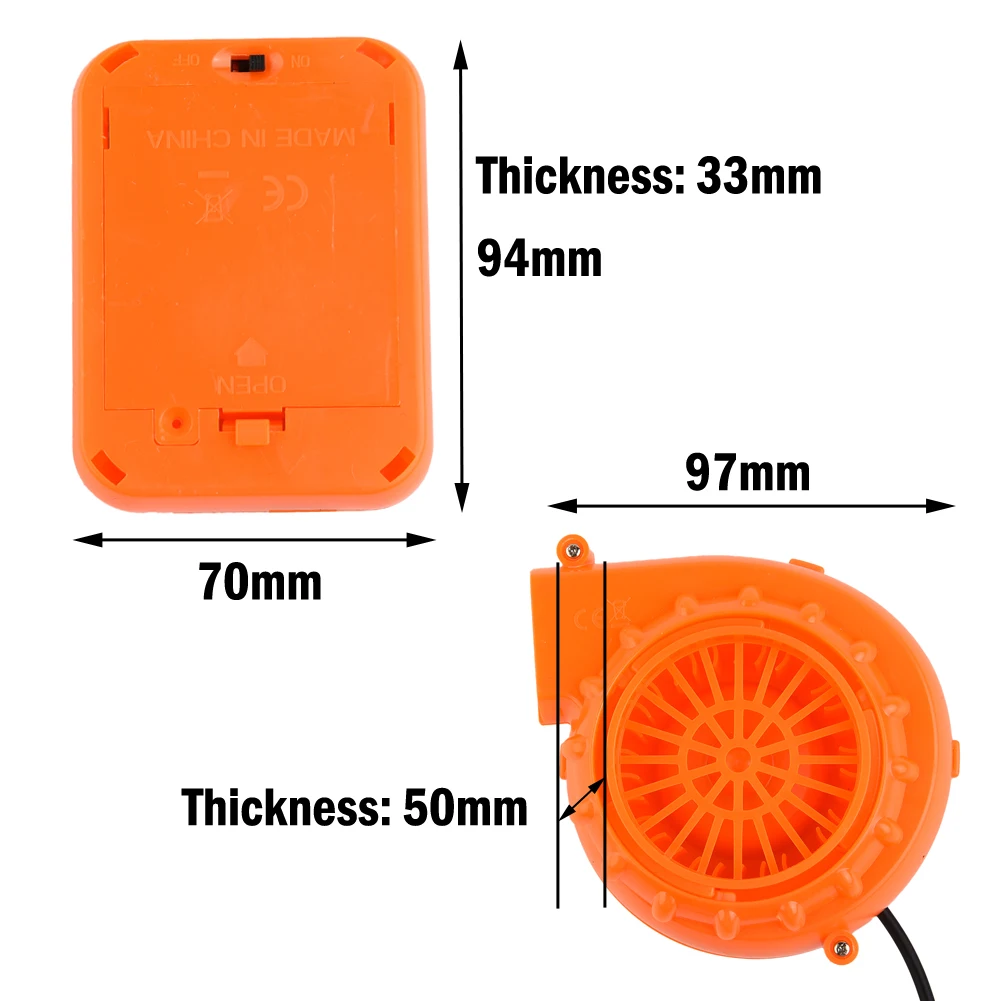 

Mini Fan Air Blower Fan Blower For Gas Mode For Inflatable Toy Costume Doll 1Set 3W 6V ABS Battery Powered