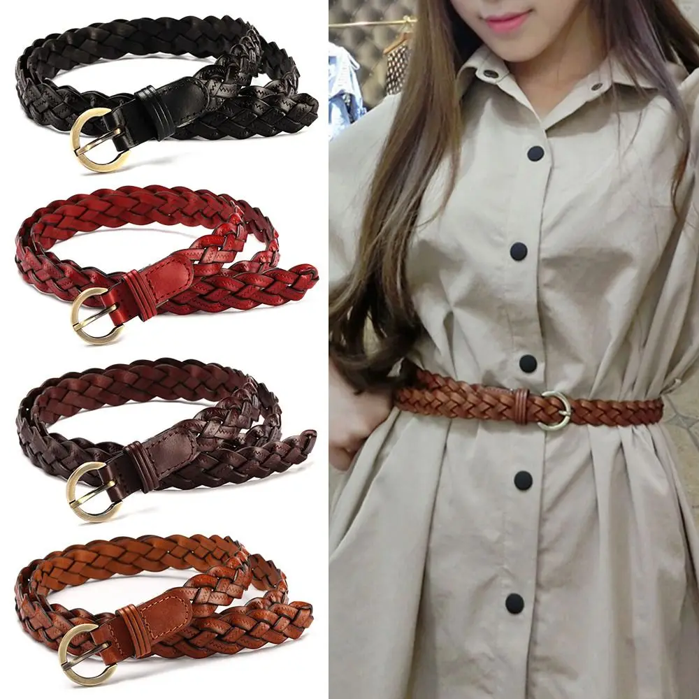 Women Casual Vintage Female Cowhide Braided Belt Weave Waist Band Ladies Dress Cummerbands Pin Buckle Waistband
Women Casual Vintage Female Cowhide Braided Belt Weave Waist Band Ladies Dress Cummerbands Pin Buckle Waistband