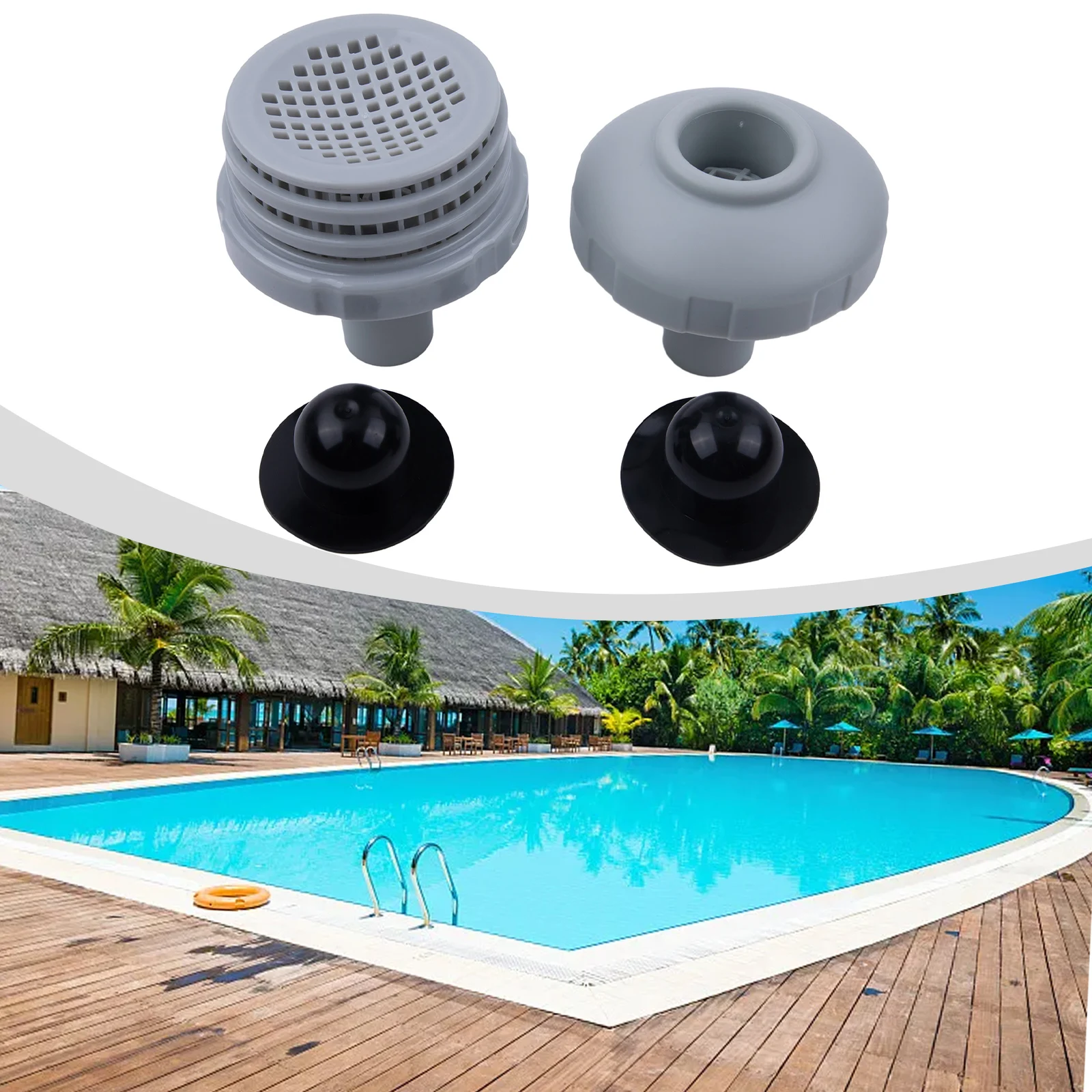 High Quality Nozzle Strainer Connector Strainer Hole Plugs Valve Plug With Outlet Screen 32mm Connector Kit Pool Inlet Jet
High Quality Nozzle Strainer Connector Strainer Hole Plugs Valve Plug With Outlet Screen 32mm Connector Kit Pool Inlet Jet