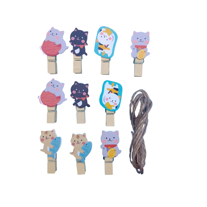 10Pcs Cartoon Cat Fortune Cat Wooden Paper Clip For Album Message Mini Natural Wooden Clips Craft Decoration Clips Pegs
10Pcs Cartoon Cat Fortune Cat Wooden Paper Clip For Album Message Mini Natural Wooden Clips Craft Decoration Clips Pegs