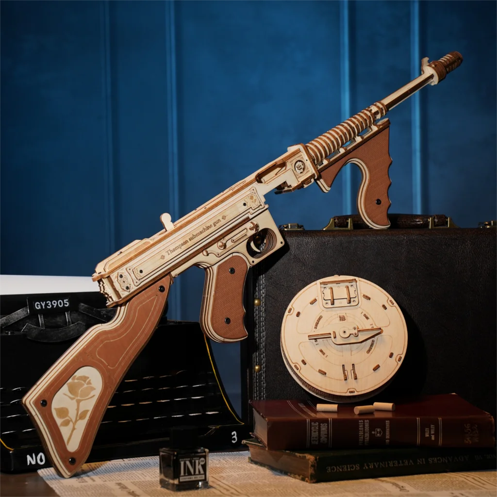 

3D головоломка Томпсон строительный пистолет Блоки Модель Buliding комплект игрушки для детей день рождения уникальные подарки