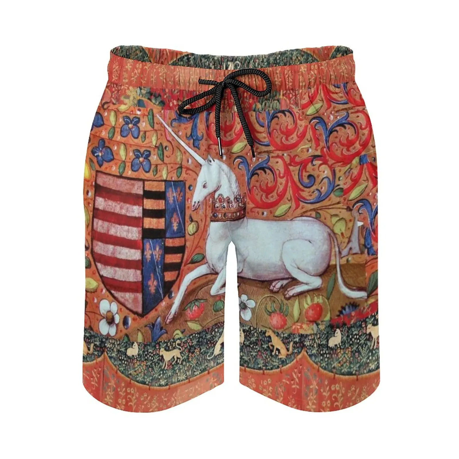 Unicorn Fantasy Flowers Animals Medieval Heraldic Motifs Men's Beach Shorts Board Shorts Bermuda Surfing Swim Shorts Unicorn
Unicorn Fantasy Flowers Animals Medieval Heraldic Motifs Men's Beach Shorts Board Shorts Bermuda Surfing Swim Shorts Unicorn