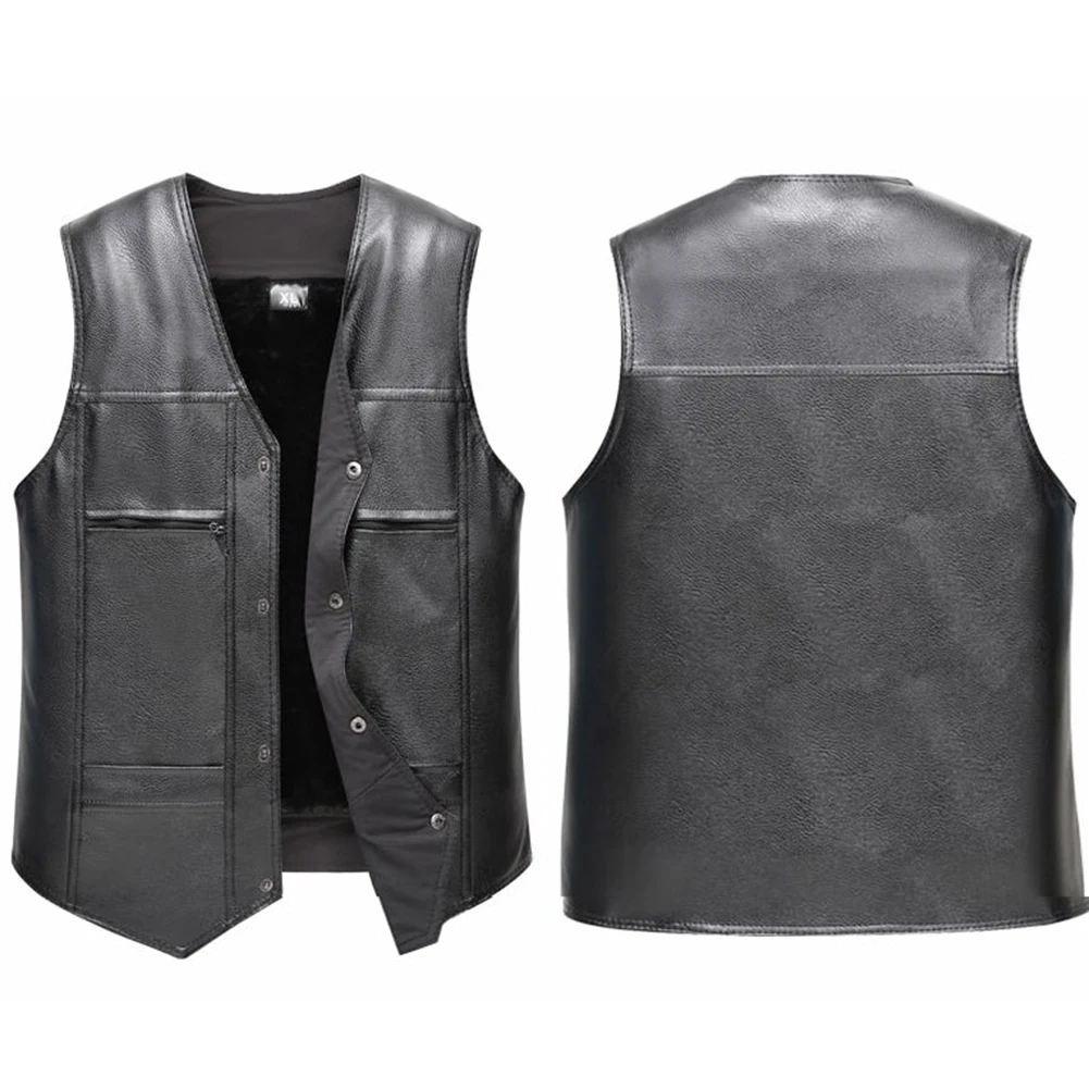 Motorcycle Vest Coat with Warm Velvet Lining Mens Faux Leather Waistcoat for XL 4XL Sizes Stylish and Functional
Motorcycle Vest Coat with Warm Velvet Lining Mens Faux Leather Waistcoat for XL 4XL Sizes Stylish and Functional