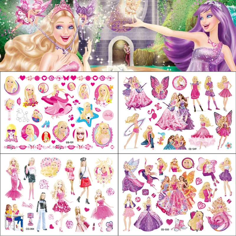 New Barbiee Tattoo Stickers Cartoon Water Transfer Temporary Stickers Cute Anime Hand Paste Paper Sticker Kids Birthday Gift
New Barbiee Tattoo Stickers Cartoon Water Transfer Temporary Stickers Cute Anime Hand Paste Paper Sticker Kids Birthday Gift