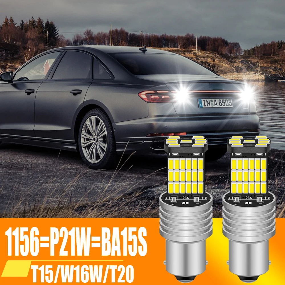 

2Pcs 1156 BA15S P21W T20 W21/5W 7443 LED Canbus Light DRL T15 W16W 912 921 WY21W Bulbs 6500K White Super Bright Diode 7506 12v