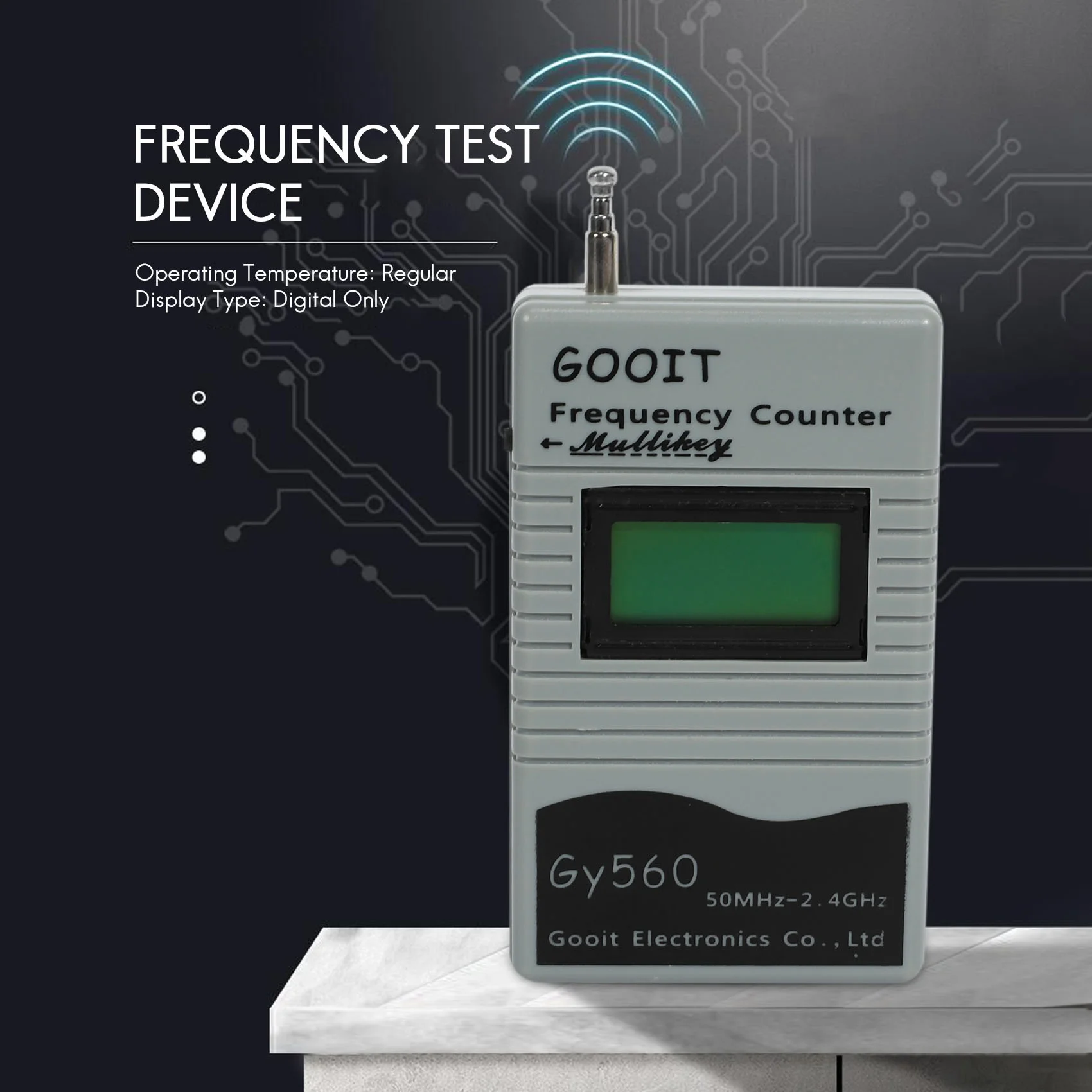 

Frequency Test Device for Two Way Radio Transceiver GSM 50 MHz-2.4 GHz GY560 Frequency Counter Meter