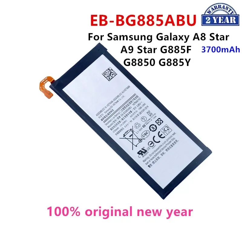 100% Orginal EB-BG885ABU 3700mAh Replacement Battery For Samsung Galaxy A8 Star A9 Star SM-G885F G8850 G885Y Phone Batteries 
100% Orginal EB-BG885ABU 3700mAh Replacement Battery For Samsung Galaxy A8 Star A9 Star SM-G885F G8850 G885Y Phone Batteries