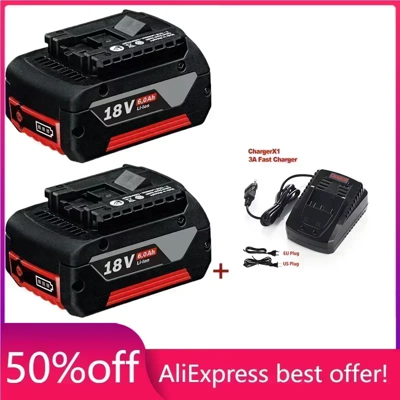 100% Original 18V 6.0A Lithium Ion Rechargeable Battery for Bosch 10000mah Spare Power Tools Portable Replacement Indicator
100% Original 18V 6.0A Lithium Ion Rechargeable Battery for Bosch 10000mah Spare Power Tools Portable Replacement Indicator