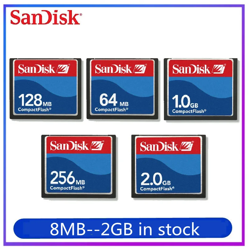 

Sandisk Compact Flash Card 2GB 1GB 512MB 256MB 128MB 96MB 64MB 32MB 16MB 8MB CF Memory Card CF Card