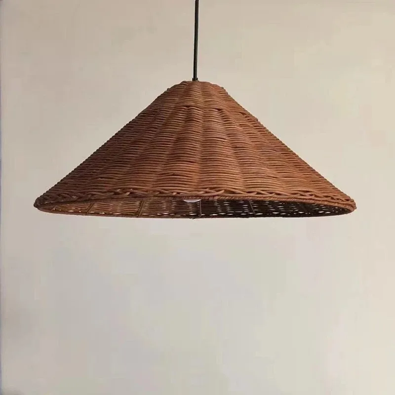 Vintage Brown Beige Rattan Pendant Lights Minimalist Hand Knitted Wicher Lamps for Dining Room Restaurant Suspension Luminaire
Vintage Brown Beige Rattan Pendant Lights Minimalist Hand Knitted Wicher Lamps for Dining Room Restaurant Suspension Luminaire