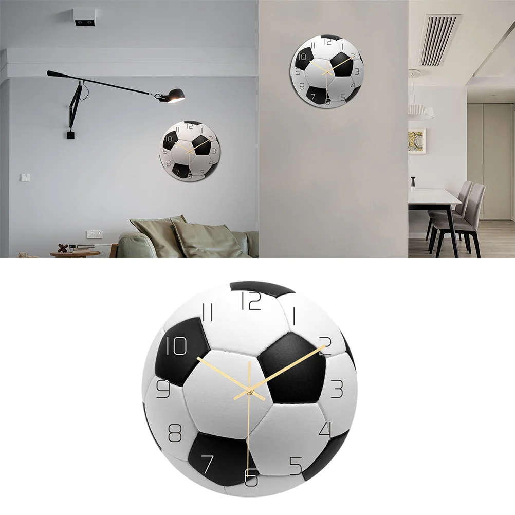 Creative Wall Clock Acrylic Football Design Hanging Clock Mute Movement Decorative Wall Clocks Decor for Living Room Bedroom 
Creative Wall Clock Acrylic Football Design Hanging Clock Mute Movement Decorative Wall Clocks Decor for Living Room Bedroom