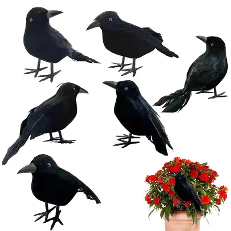 Black Feathered Crow 6Pcs Spooky Black Feathered Crows Ornaments Seasonal Decors For Coffee Table Tree Shrubbery Walls Window
Black Feathered Crow 6Pcs Spooky Black Feathered Crows Ornaments Seasonal Decors For Coffee Table Tree Shrubbery Walls Window