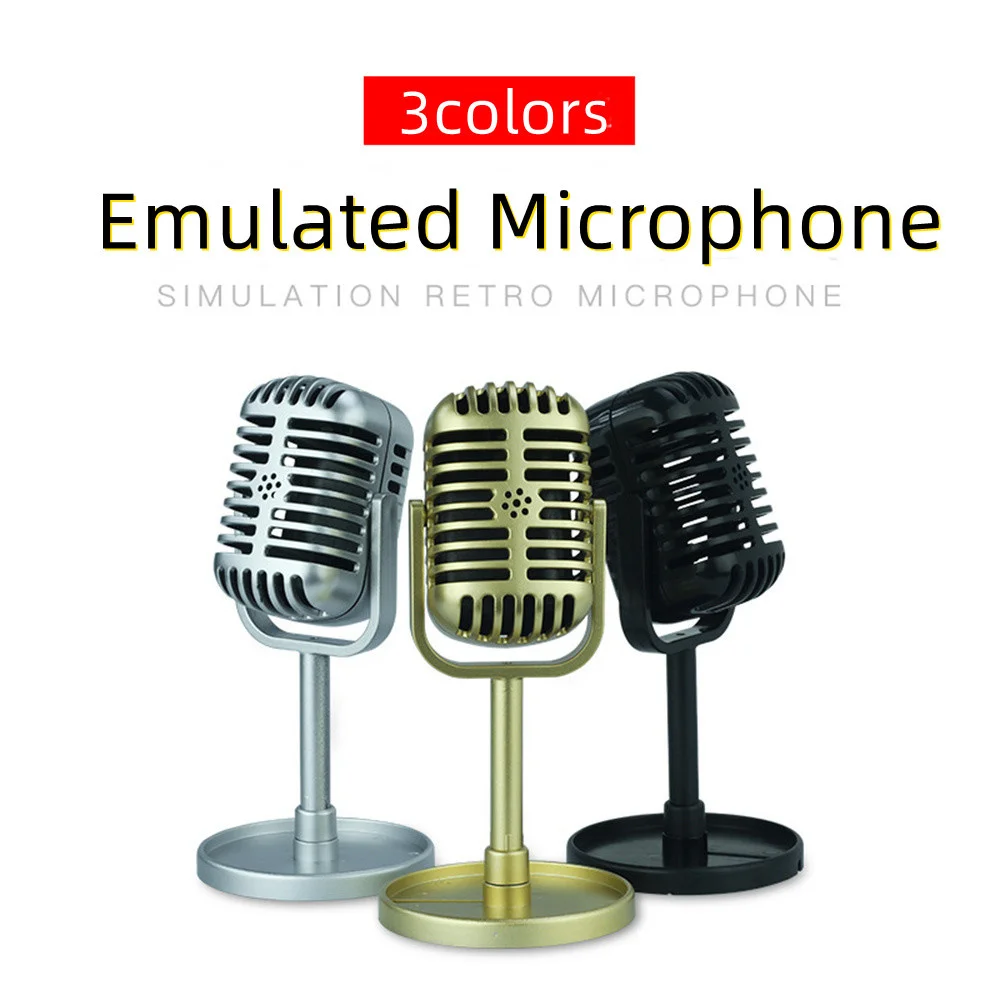 Retro Fake Microphone Ornament Mini Interview Microphone Props Early Education Stage Props Microphone Home Table Decorations
Retro Fake Microphone Ornament Mini Interview Microphone Props Early Education Stage Props Microphone Home Table Decorations