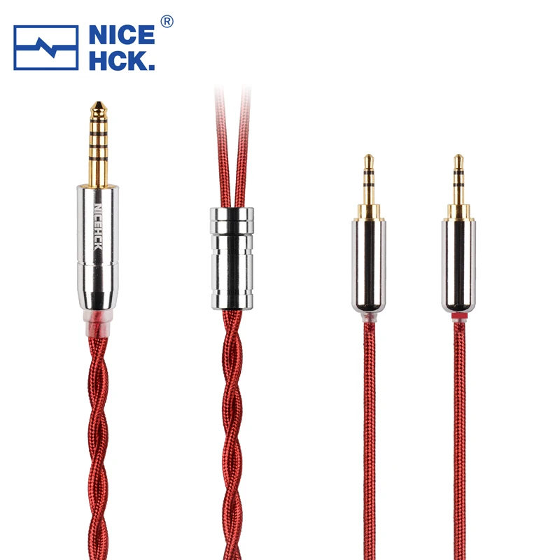 

NiceHCK HeadAg 4N Pure Silver Coaxial HIFI Audio Headphone Cable 4.4mm Balanced HD650/Dual 3.5/2.5mm HD600 HD580 HD660S